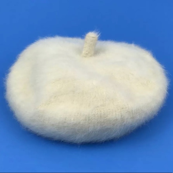 Vintage Accessories - VTG Joseph Horne Co Beret France Angora Wool Hat